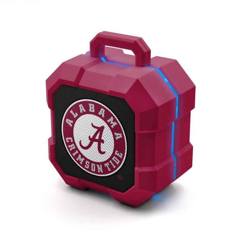 SOAR NCAA Shockbox LED Wireless Bluetooth Speaker, Alabama Crimson Tide - Image 1